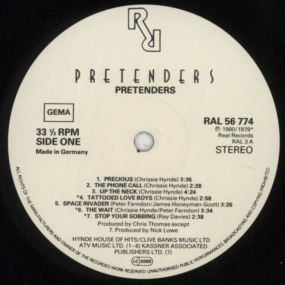 The Pretenders Pretenders German vinyl LP album (LP record) PTNLPPR447311