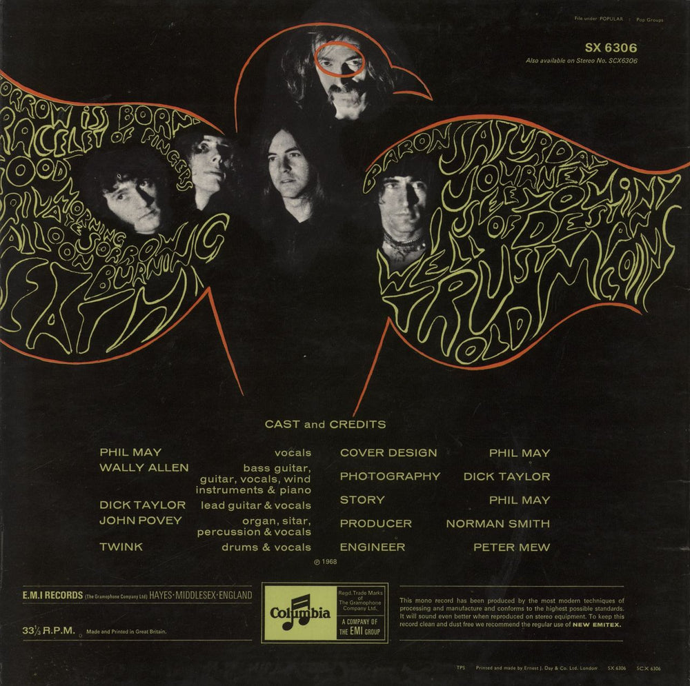 The Pretty Things S.F. Sorrow - 1st - EX UK vinyl LP album (LP record)