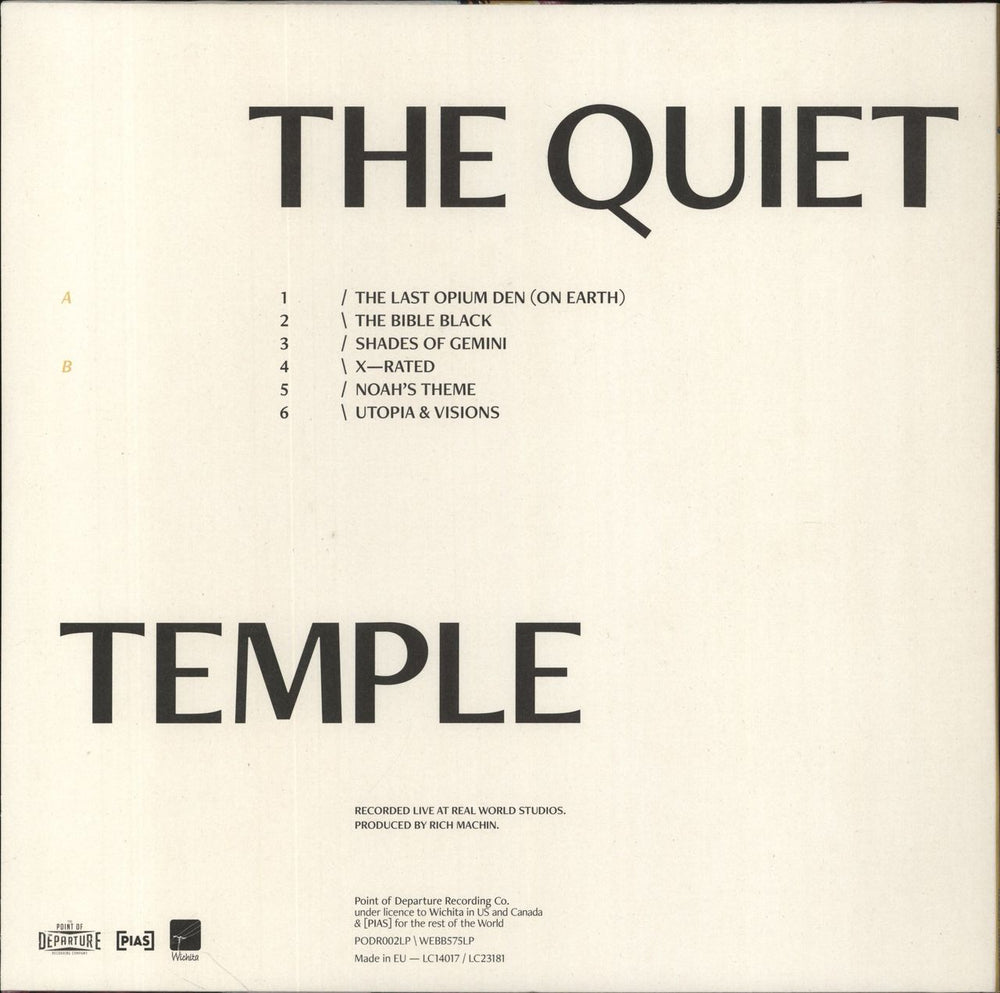 The Quiet Temple The Quiet Temple UK vinyl LP album (LP record)