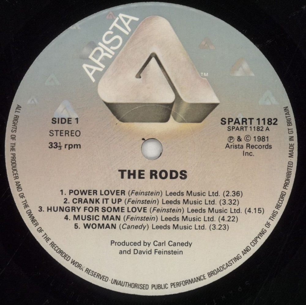 The Rods The Rods UK vinyl LP album (LP record) T.RLPTH242305