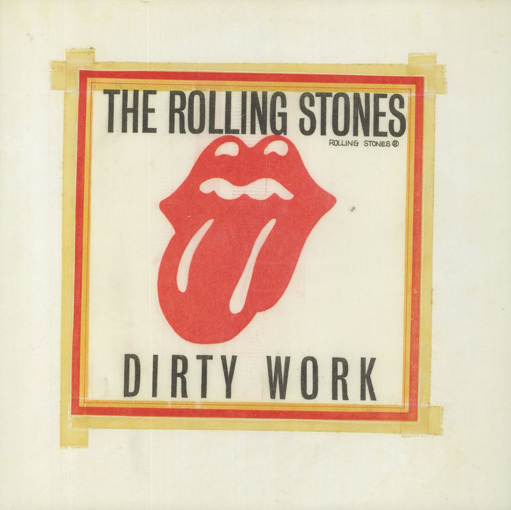 The Rolling Stones Dirty Work - White Label Japanese Promo vinyl LP album (LP record) 28AP3150