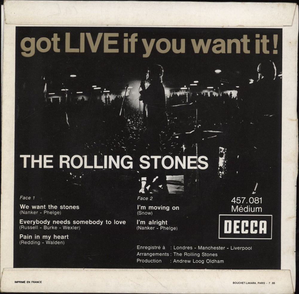 The Rolling Stones Got Live If You Want It E.P. - 7-65 - Boxed French 7" vinyl single (7 inch record / 45)