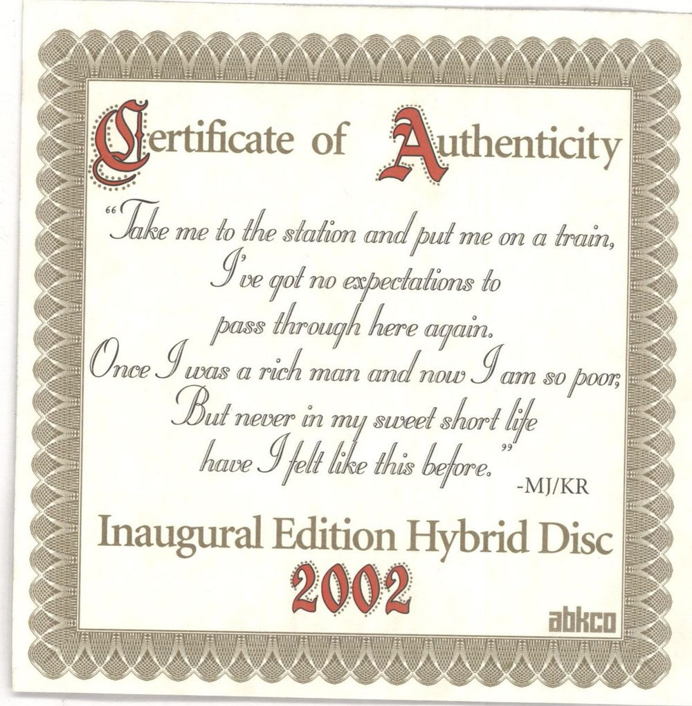 The Rolling Stones Got Live It You Want It! UK super audio CD SACD