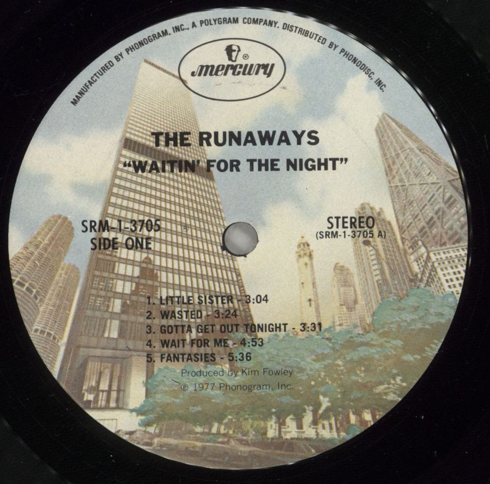 The Runaways Waitin' For The Night UK vinyl LP album (LP record) RWSLPWA880458