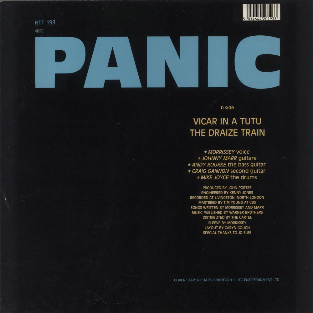 The Smiths Panic + Inner - Hype Stickered UK 12" vinyl single (12 inch record / Maxi-single) 5014644201933