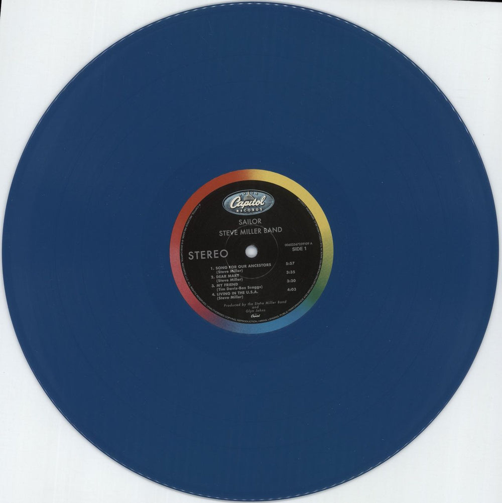 The Steve Miller Band Sailor - 180 Gram Blue Vinyl + Opened Shrink UK vinyl LP album (LP record) SBMLPSA875723