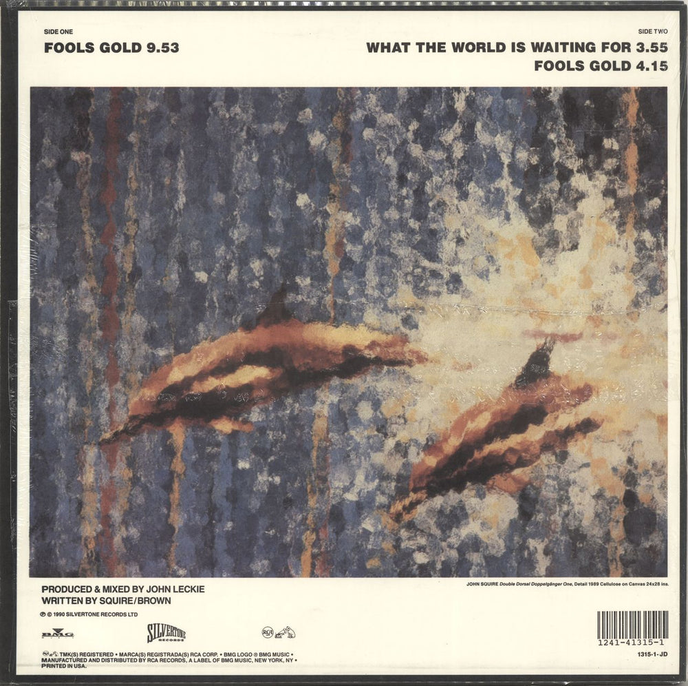 The Stone Roses Fools Gold - Gold Vinyl - stickered shrink US 12" vinyl single (12 inch record / Maxi-single) 012414131515