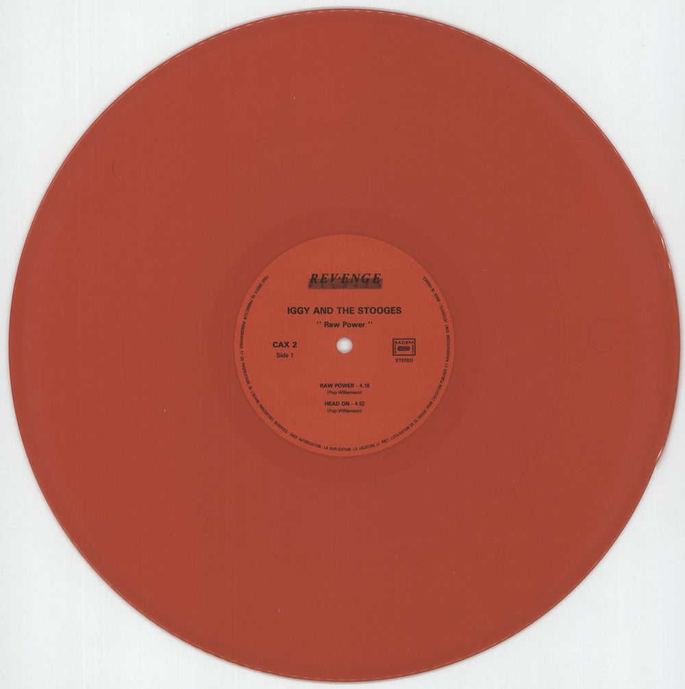 The Stooges Raw Power - Pink Vinyl French 12" vinyl single (12 inch record / Maxi-single) TSG12RA483799