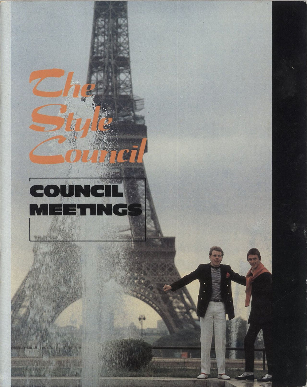 The Style Council Council Meetings UK tour programme TOUR PROGRAMME