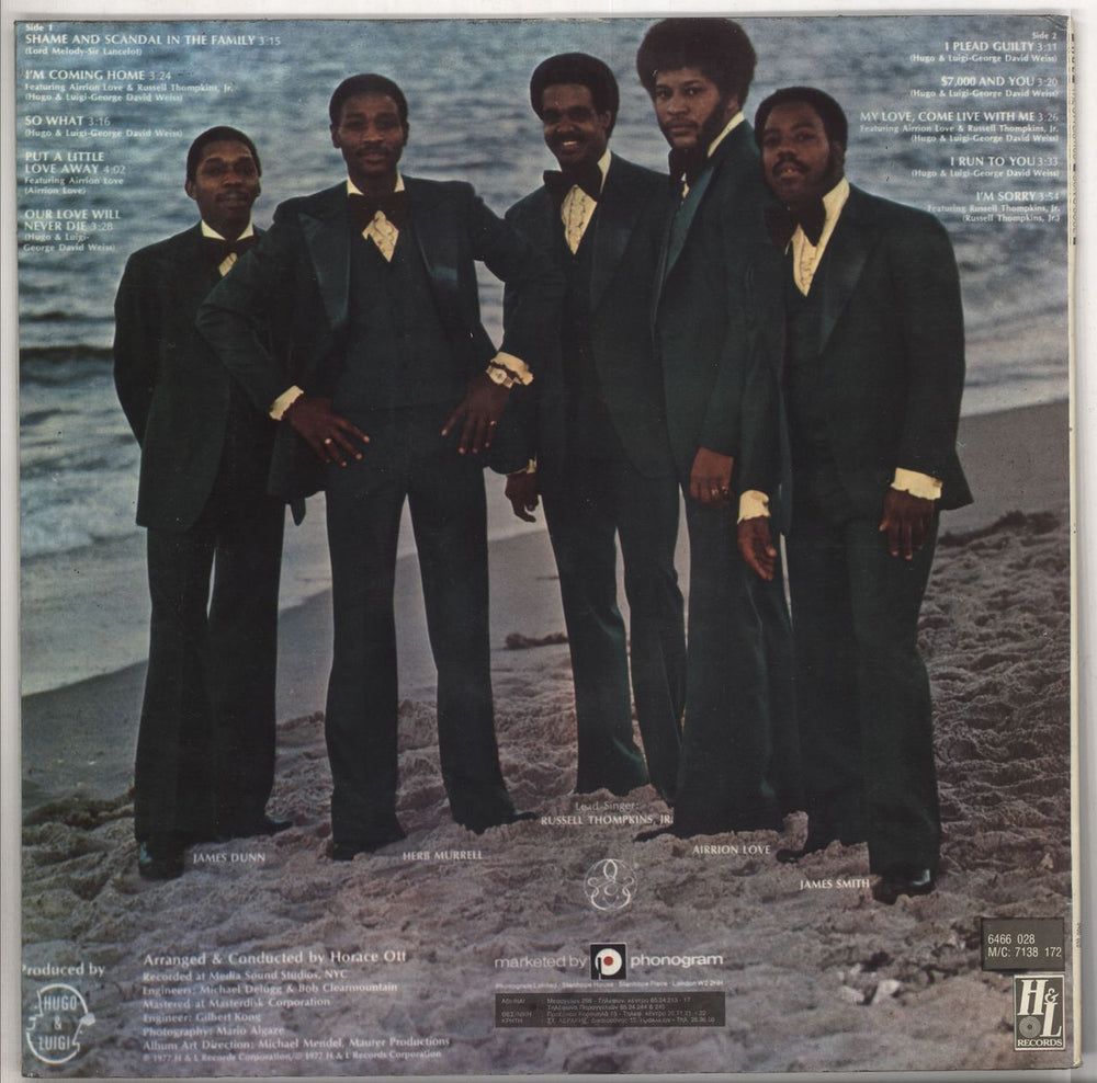 The Stylistics Sun & Soul Greek vinyl LP album (LP record)