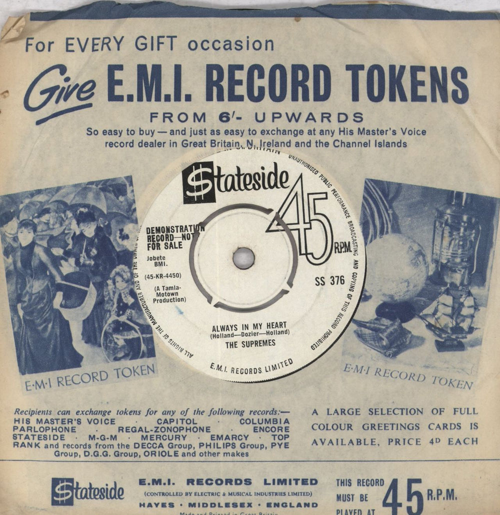 The Supremes Come See About Me - 'A' Label Demo UK Promo 7" vinyl single (7 inch record / 45)