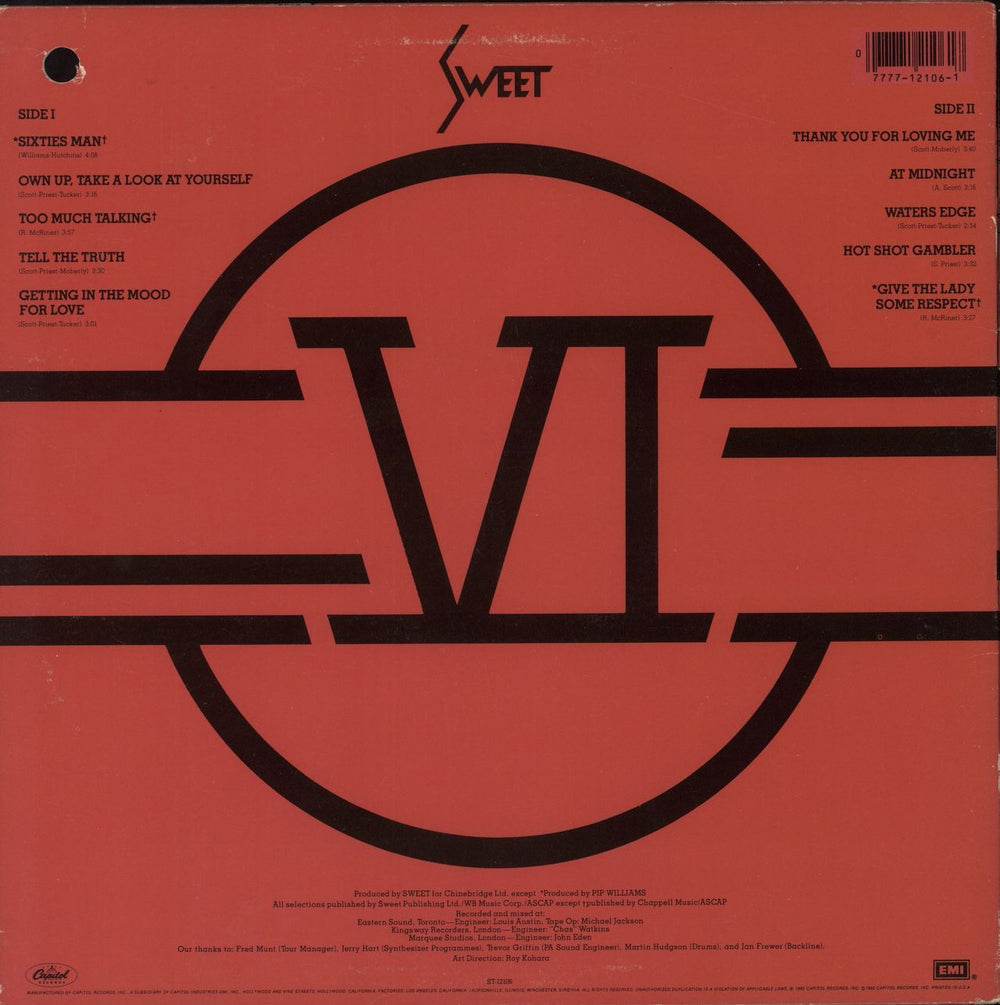 The Sweet VI US vinyl LP album (LP record)