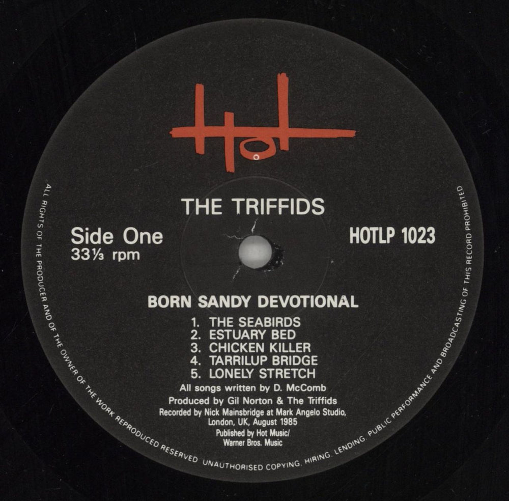 The Triffids (80s) Born Sandy Devotional UK vinyl LP album (LP record) TFILPBO304497