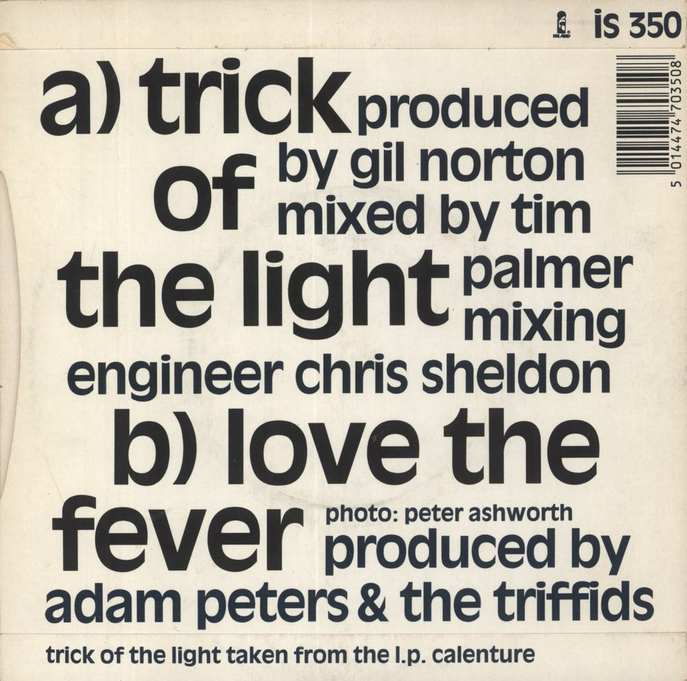 The Triffids (80s) Trick Of The Light UK 7" vinyl single (7 inch record / 45) 5014474703508