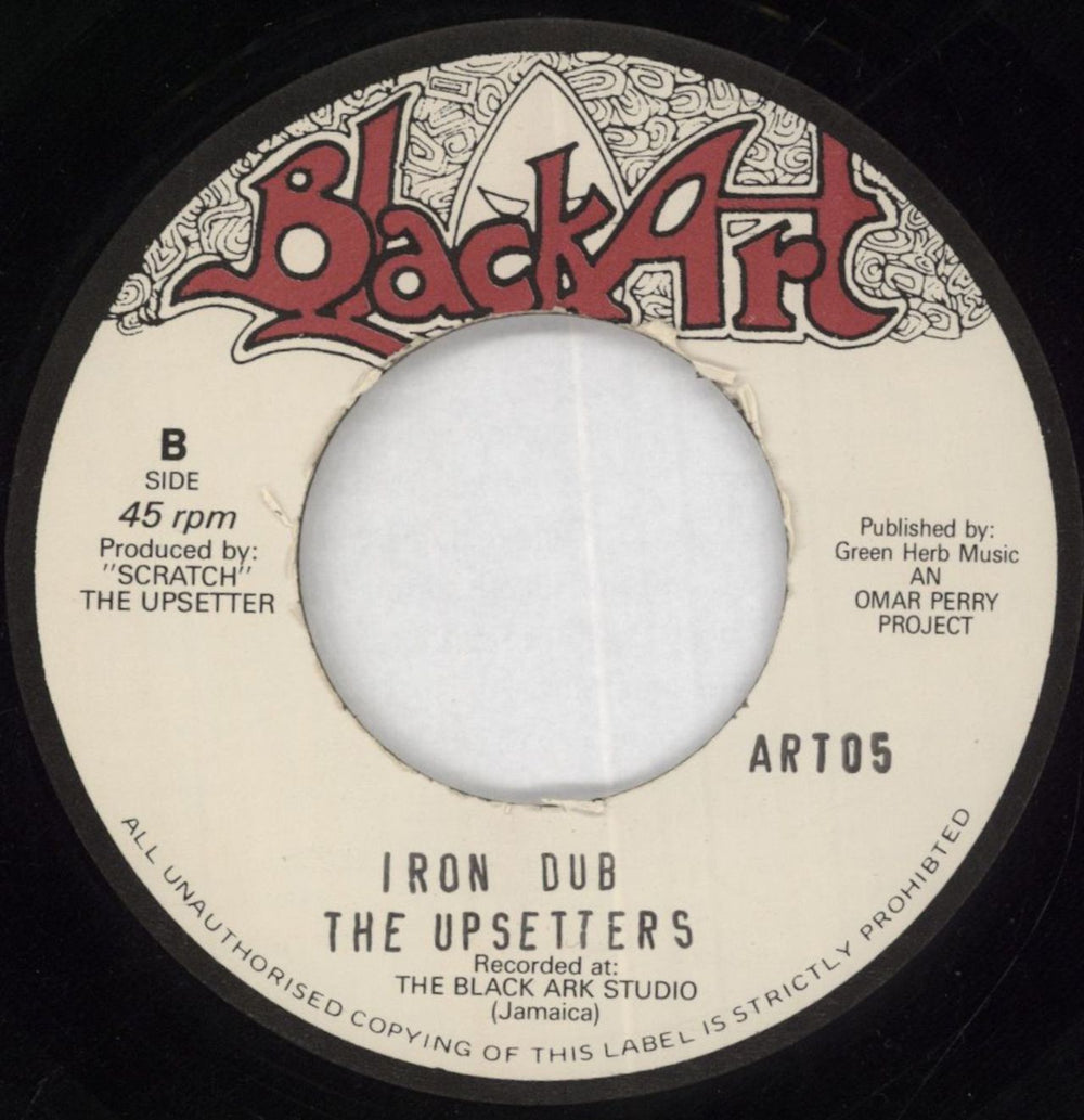 The Upsetters When Jah Come / Iron Dub UK 7" vinyl single (7 inch record / 45)