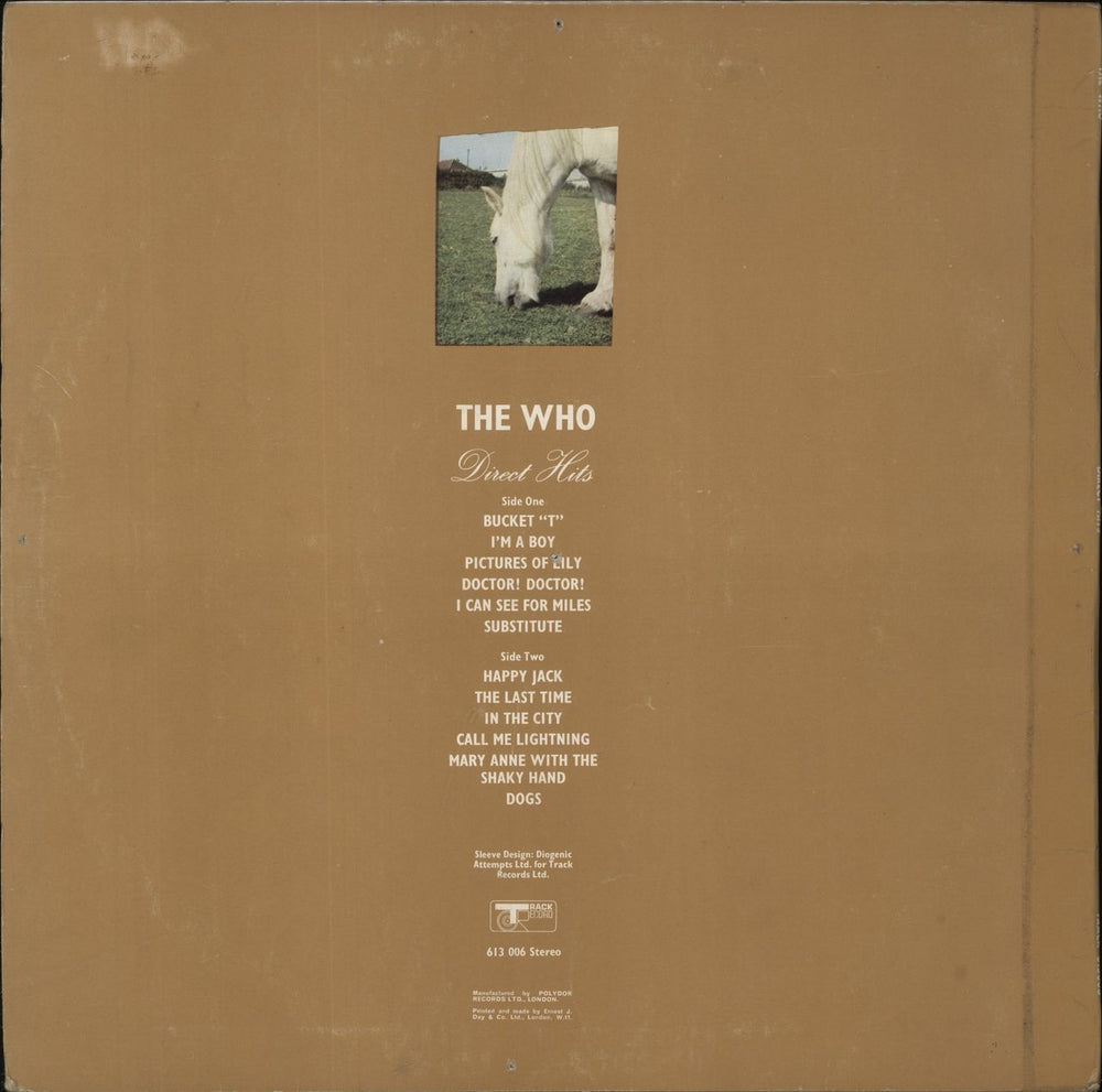 The Who Direct Hits - VG UK vinyl LP album (LP record)