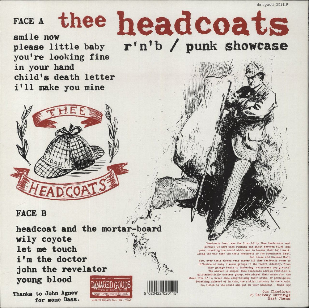 Thee Headcoats Headcoats Down! UK vinyl LP album (LP record) 5020422020115