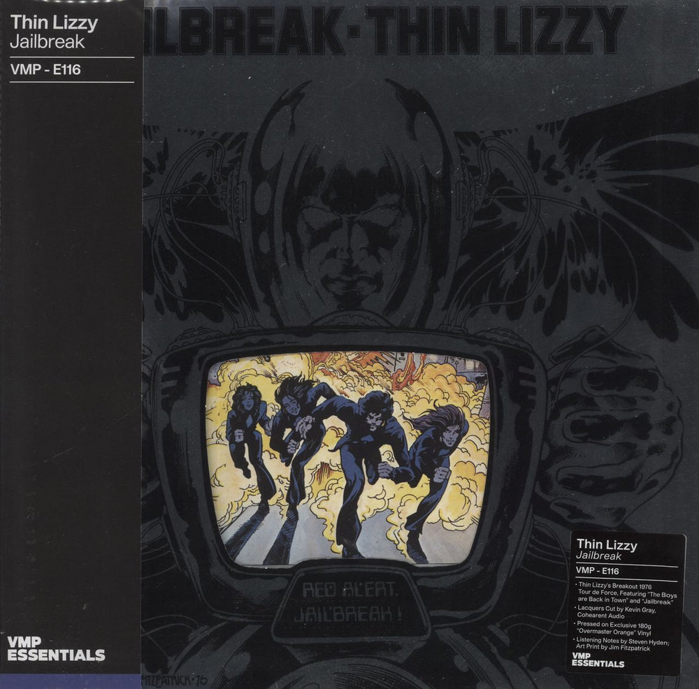 Thin Lizzy Jailbreak: Half-Speed Mastered - 180 Gram Orange Vinyl UK vinyl LP album (LP record) VMP-E116