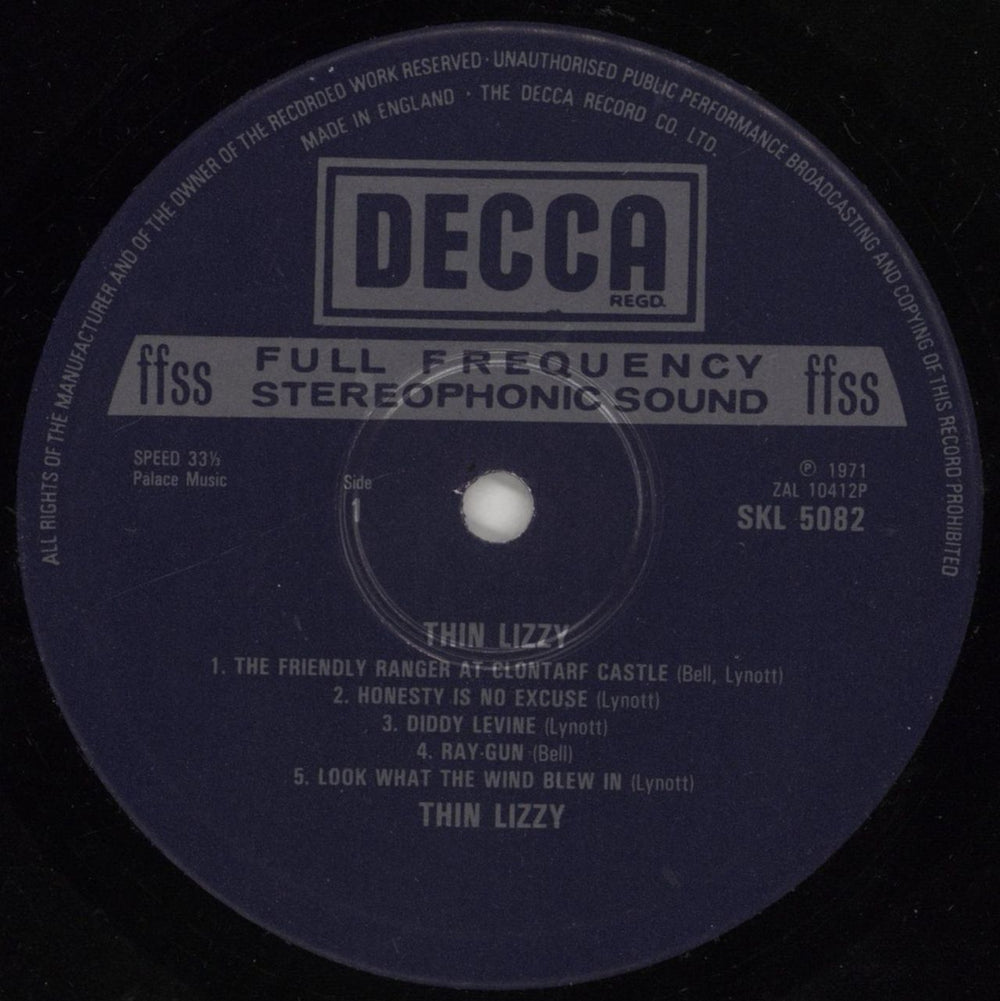 Thin Lizzy Thin Lizzy UK vinyl LP album (LP record) THILPTH608863