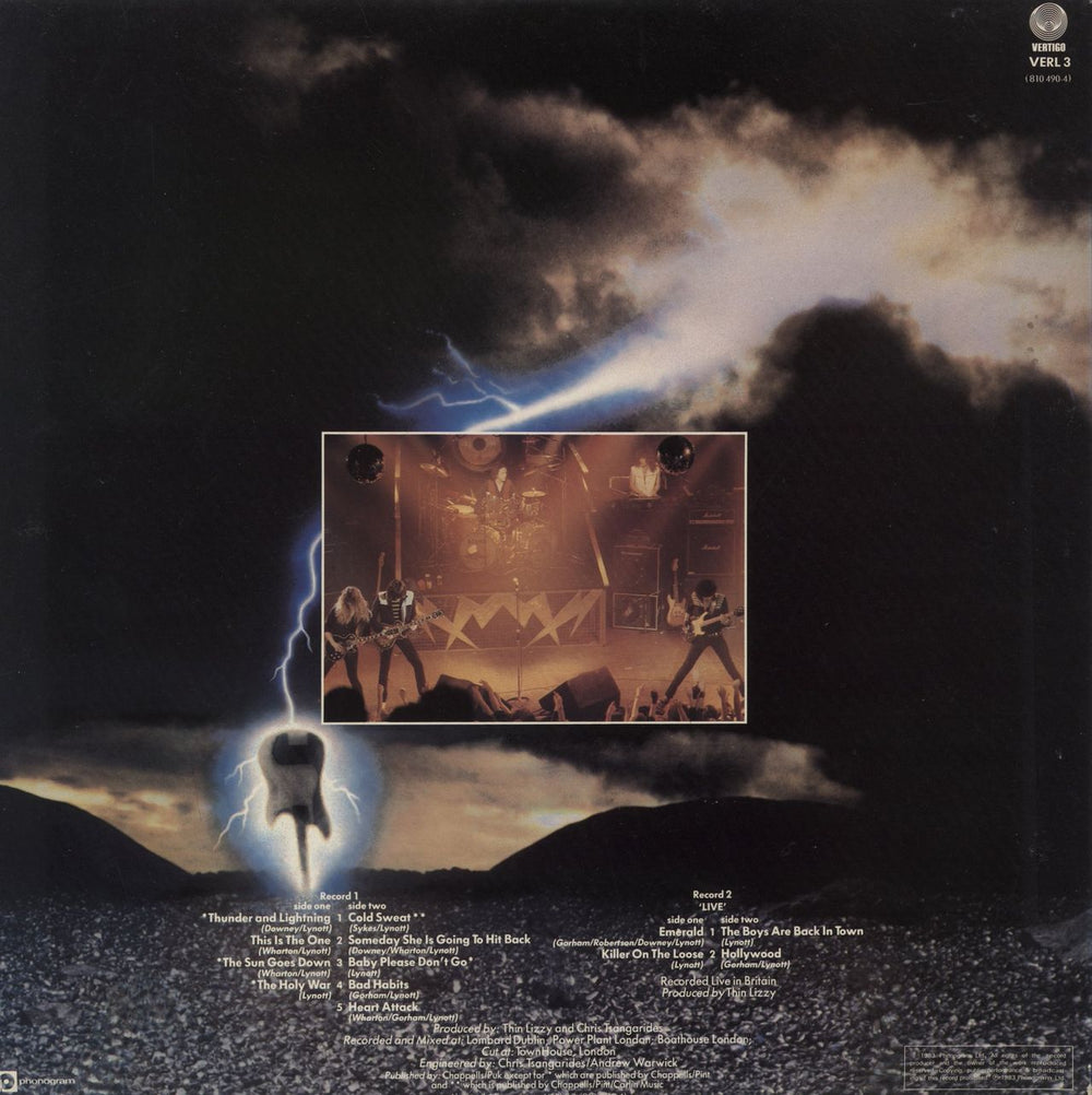 Thin Lizzy Thunder And Lightning + EP - EX UK 2-LP vinyl record set (Double LP Album)