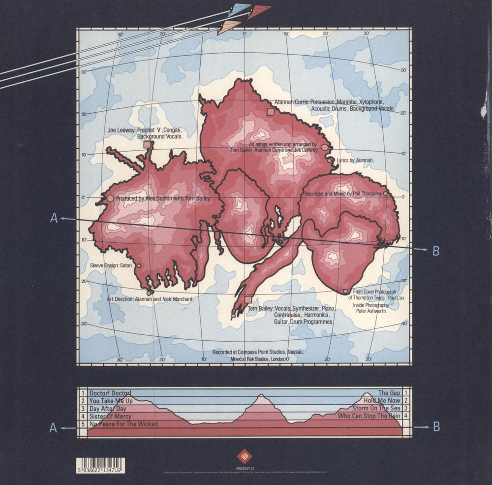 Thompson Twins Into The Gap - 180gm Blue Vinyl UK vinyl LP album (LP record) 5038622134716