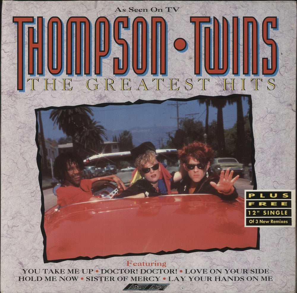Thompson Twins The Greatest Hits + 12" - VG UK 2-LP vinyl record set (Double LP Album) SMR092