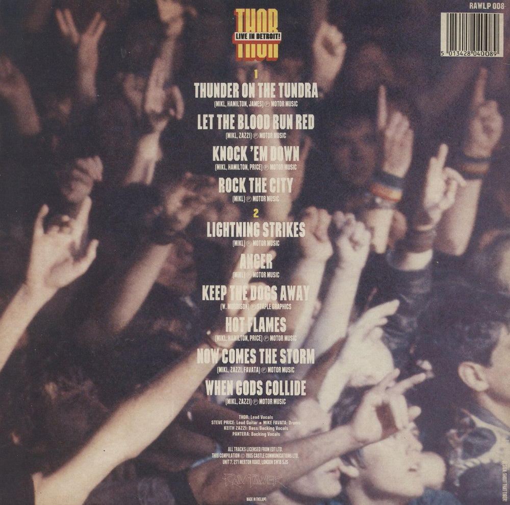 Thor Live In Detroit! UK vinyl LP album (LP record) 5013428040089