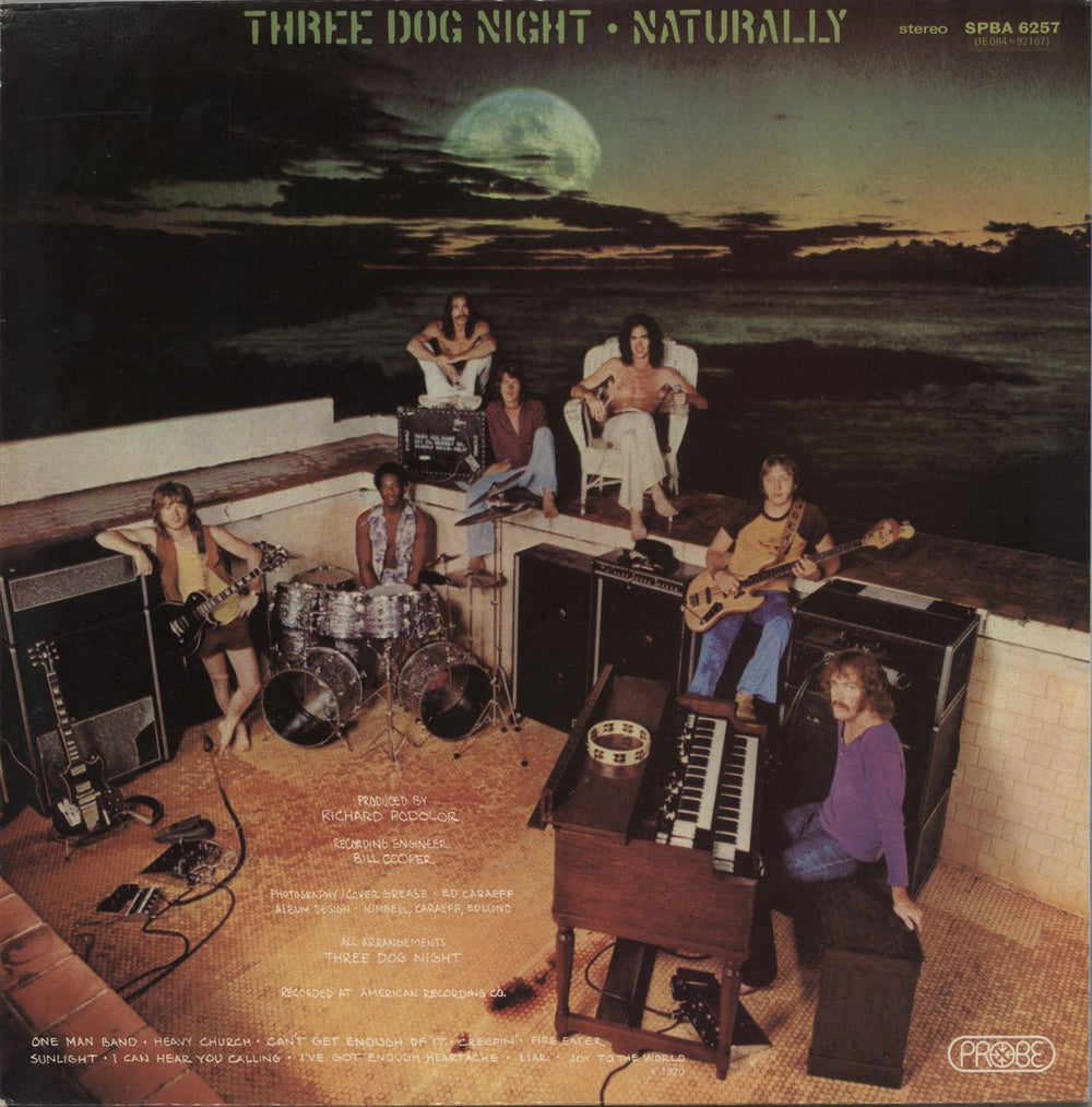 Three Dog Night Naturally UK vinyl LP album (LP record)