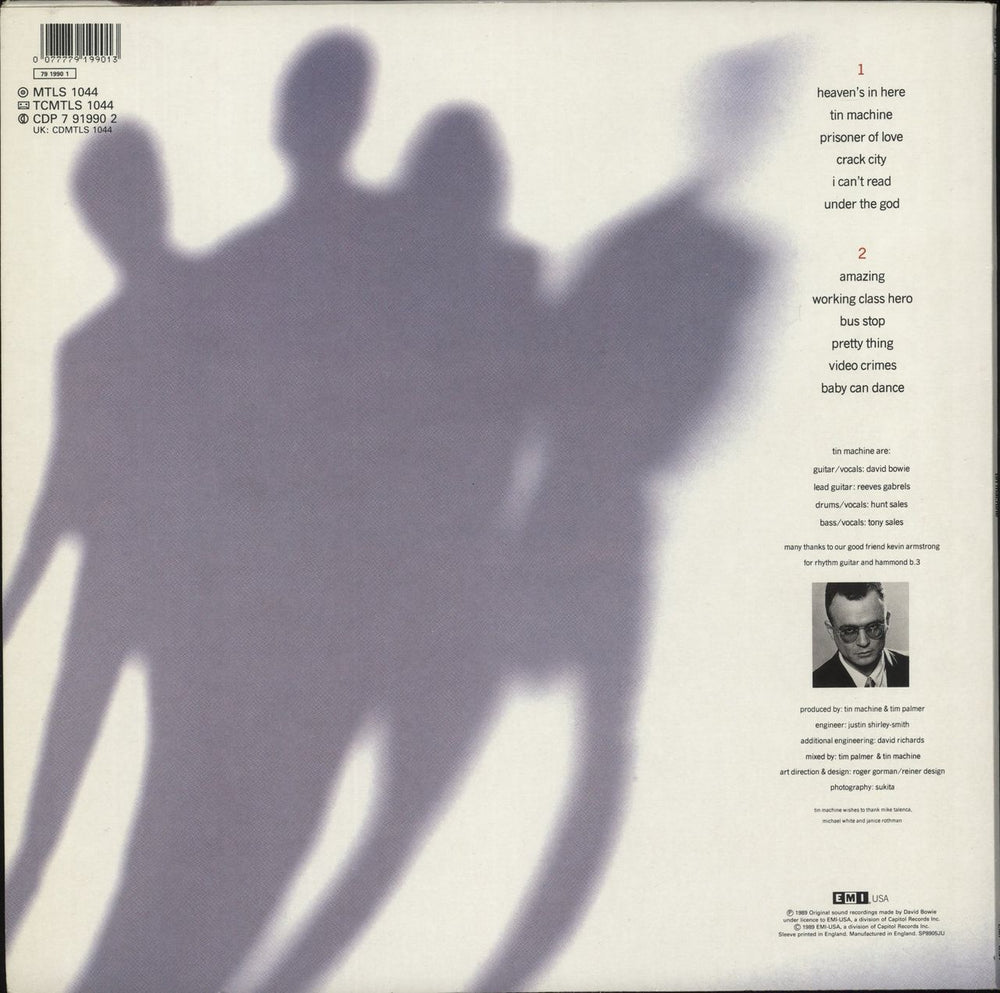 Tin Machine Tin Machine UK vinyl LP album (LP record) 077779199013