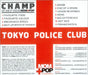 Tokyo Police Club Champ US Promo CD album (CDLP) 1299595