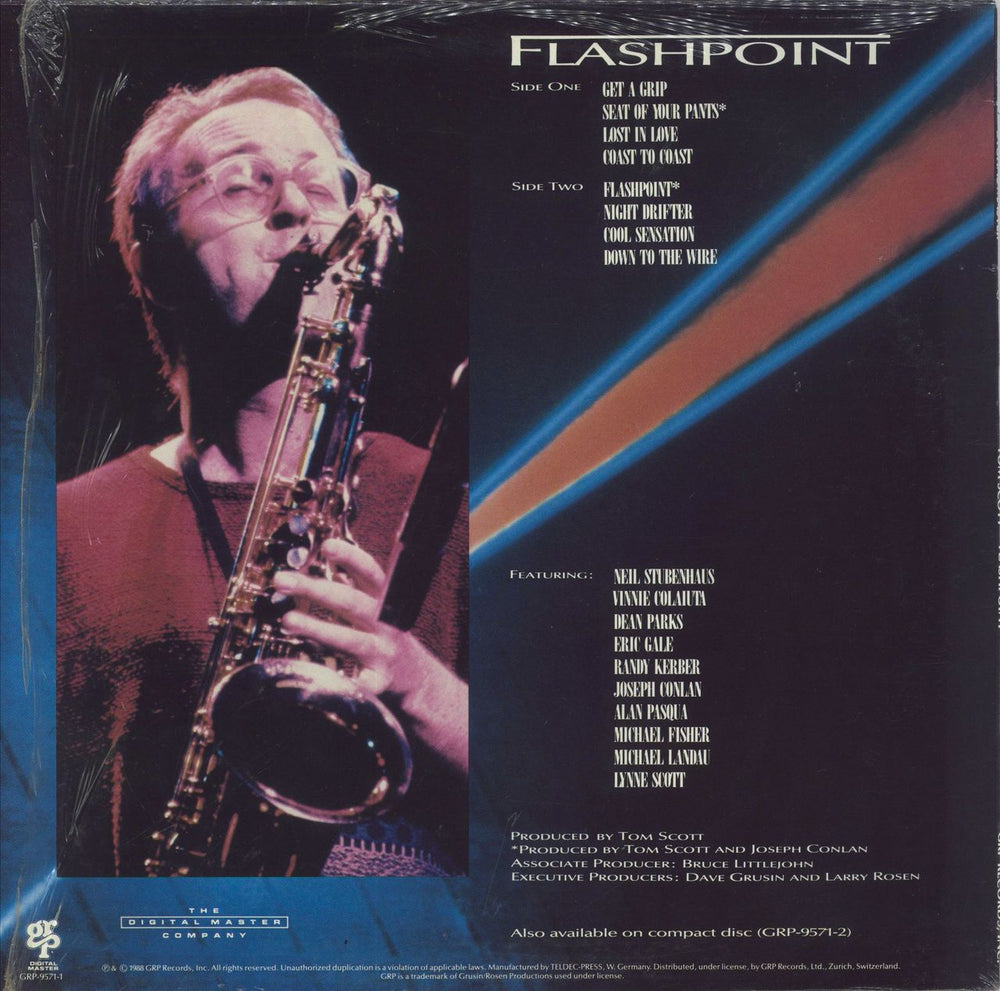 Tom Scott Flashpoint - shrink German vinyl LP album (LP record)