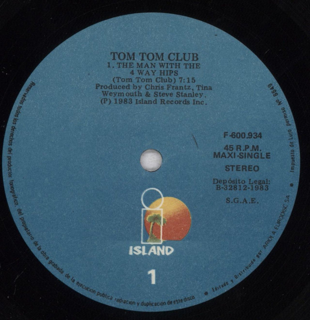 Tom Tom Club The Man With The 4 Way Hips Spanish 12" vinyl single (12 inch record / Maxi-single) TTC12TH838702