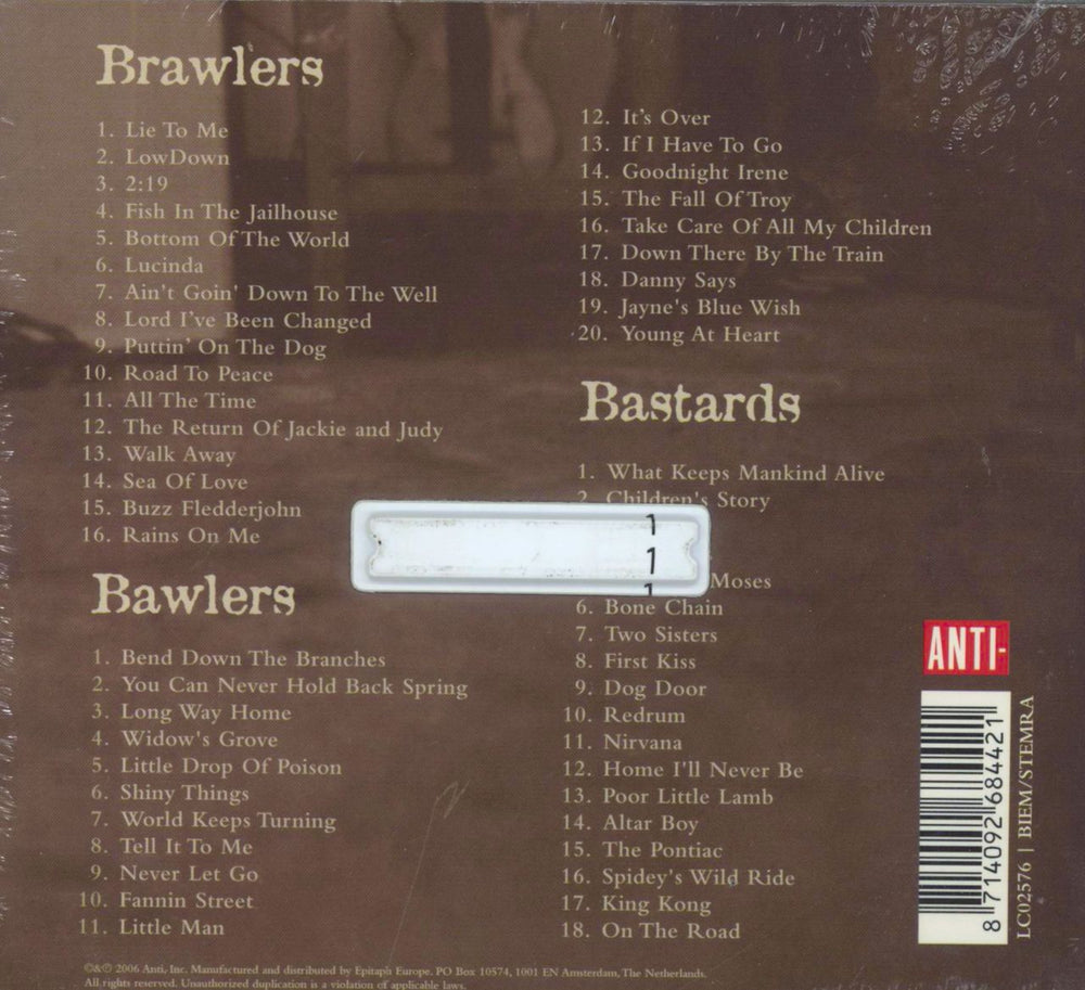 Tom Waits Orphans - Brawlers, Bawlers & Bastards - Sealed UK 3-CD album set (Triple CD)