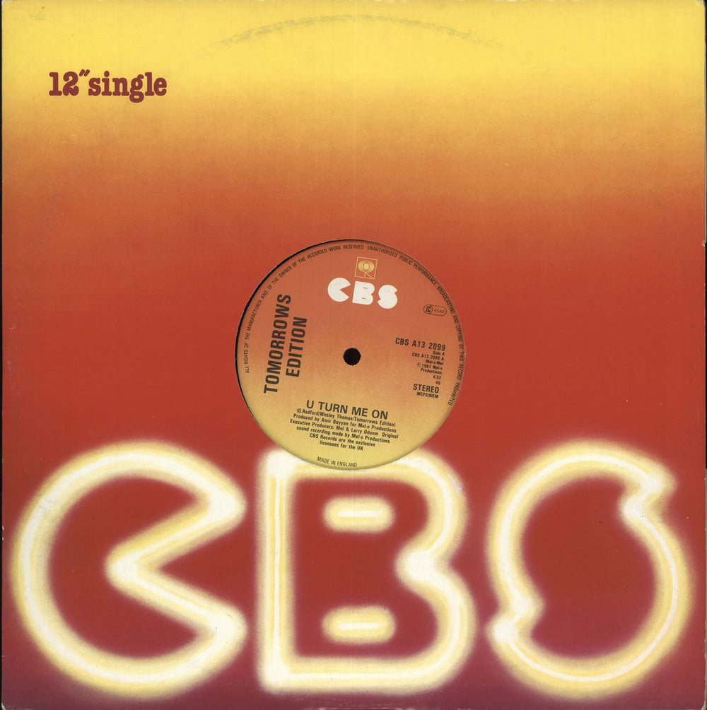 Tomorrow's Edition U Turn Me On UK 12" vinyl single (12 inch record / Maxi-single) A132099