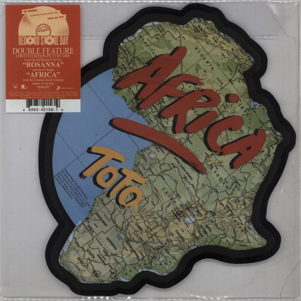 Toto Africa / Rosanna - RSD17 UK shaped picture disc (picture disc vinyl record) 88985401561