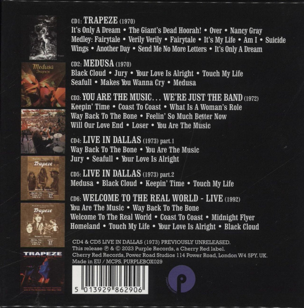 Trapeze Don't Stop The Music Complete Recordings Vol 1 1970 - 1992 UK 6-CD album set 5013929862906