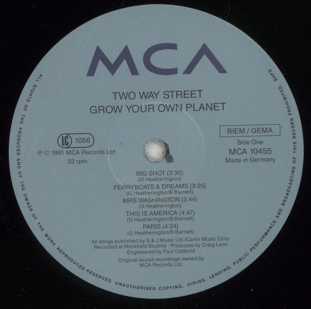 Two Way Street Grow Your Own Planet - Radio Promo UK Promo vinyl LP album (LP record) 983LPGR877295