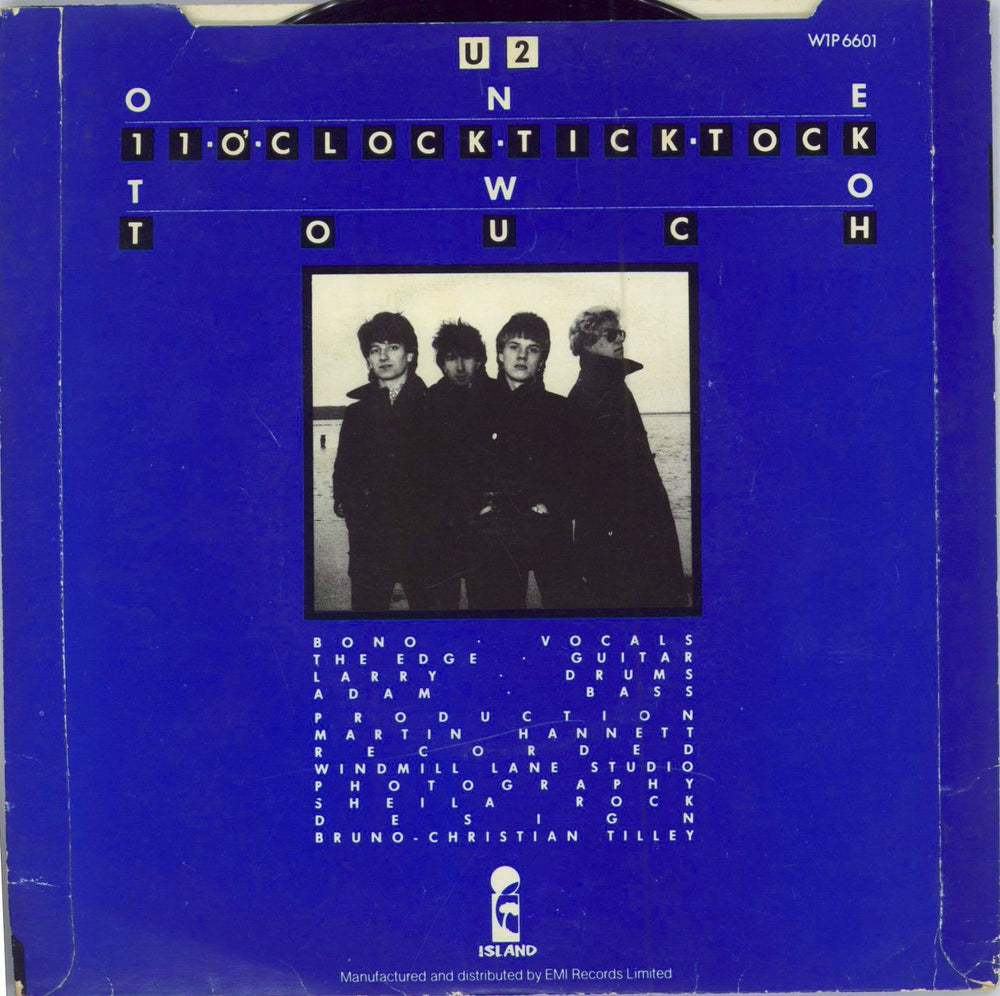 U2 11 O'Clock Tick Tock - P/S Irish 7" vinyl single (7 inch record / 45) U-207OC213325