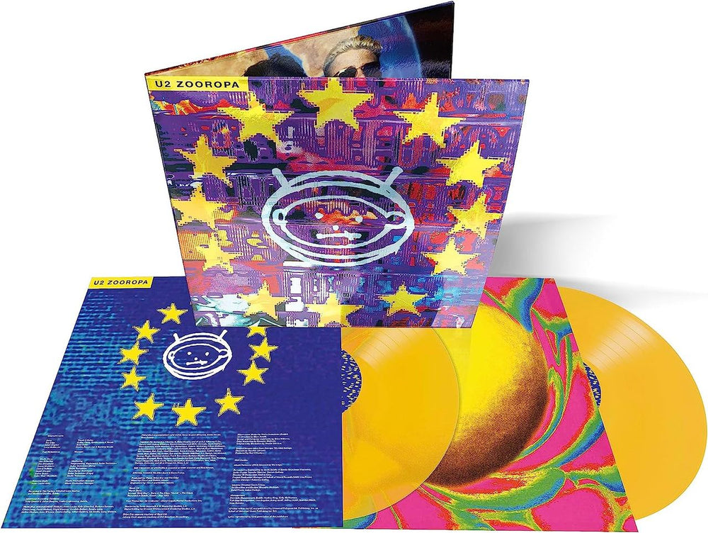 U2 Zooropa - 30th Anniversary Yellow Vinyl - Foil Metallic Cover - Sealed UK 2-LP vinyl record set (Double LP Album) 5599259