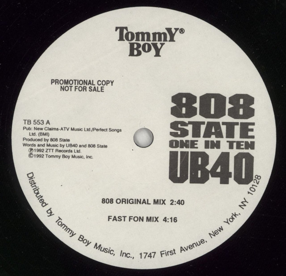UB40 One In Ten - Promo US Promo 12" vinyl single (12 inch record / Maxi-single) UB412ON868416