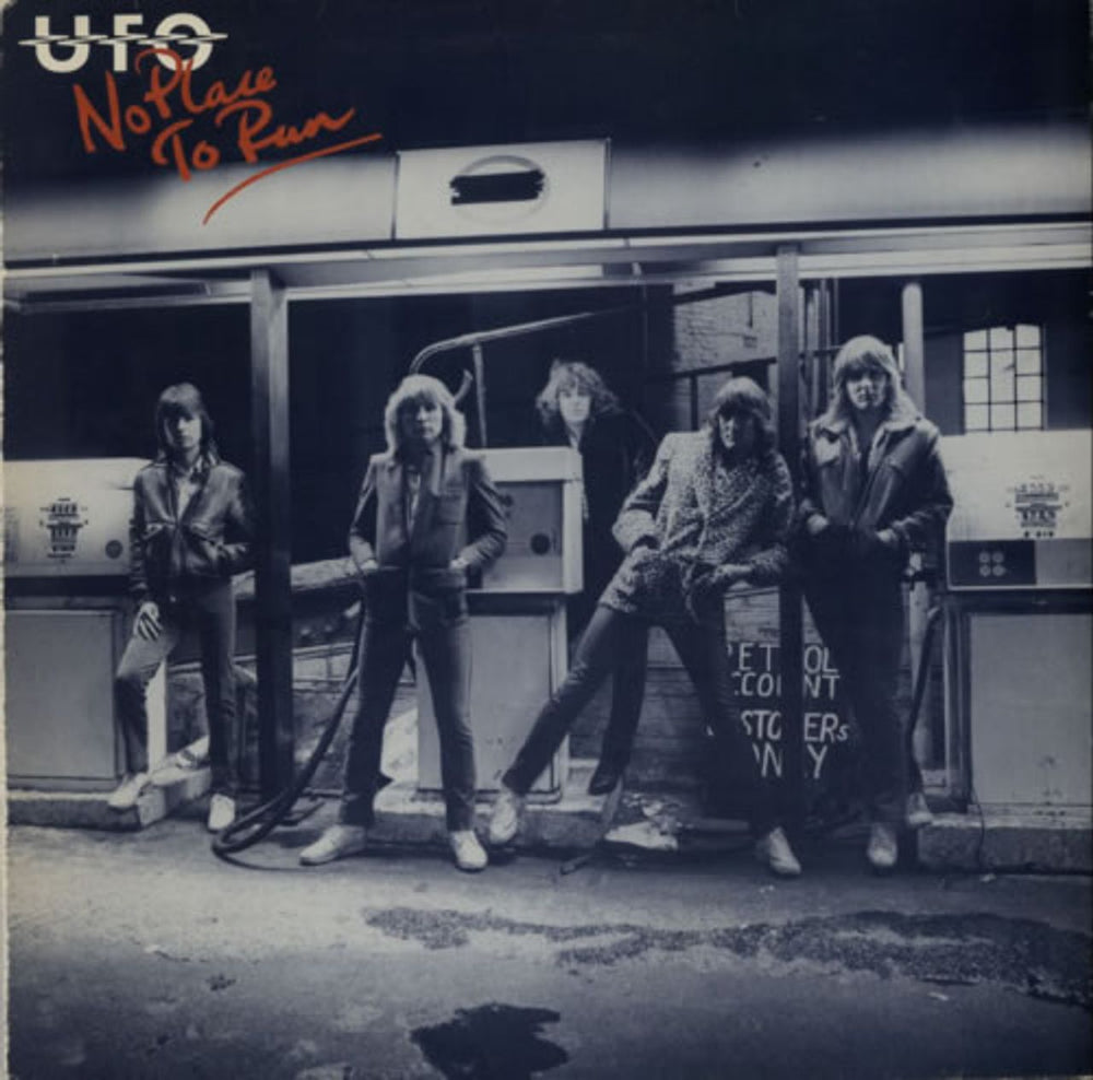 UFO No Place To Run - Red Titles UK vinyl LP album (LP record) CDL1239