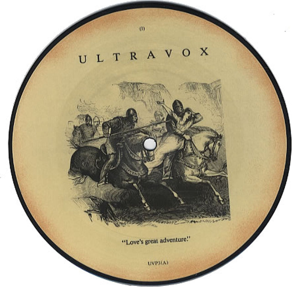 Ultravox Love's Great Adventure UK 7" vinyl picture disc (7 inch picture disc single) UVP3