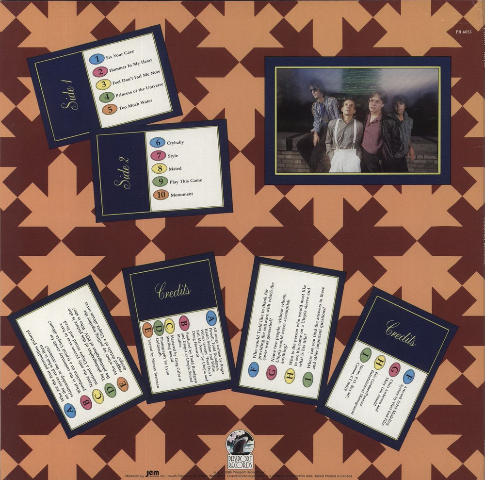 Utopia (US) Trivia US vinyl LP album (LP record)