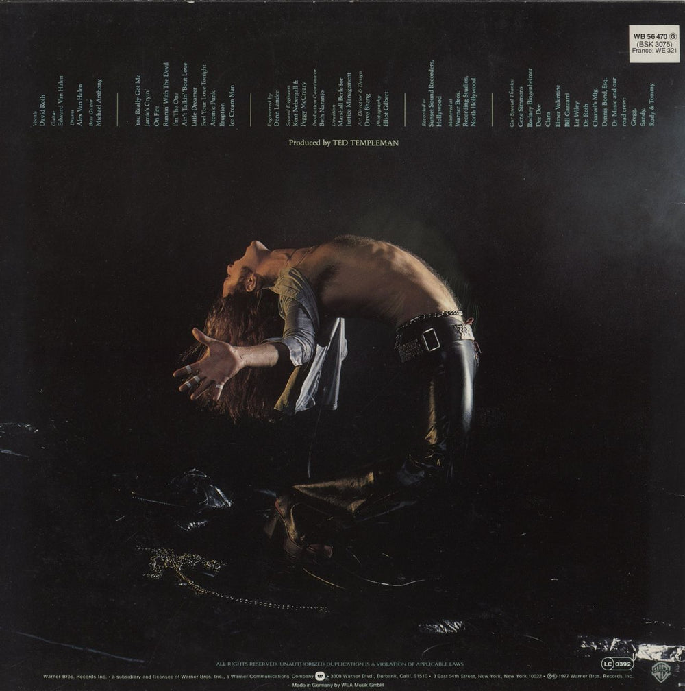 Van Halen Van Halen German vinyl LP album (LP record)