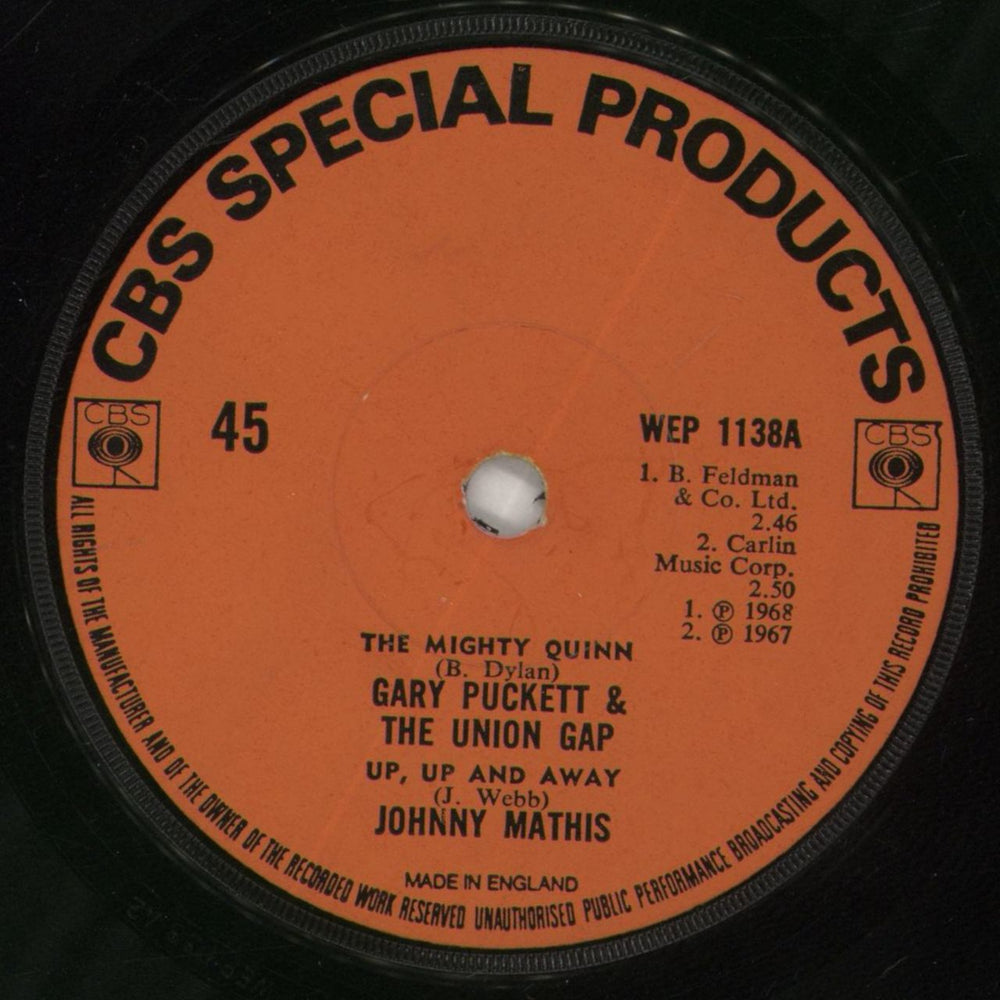 Various-60s & 70s CBS Special Products EP - P/s UK 7" vinyl single (7 inch record / 45) SVA07CB732081