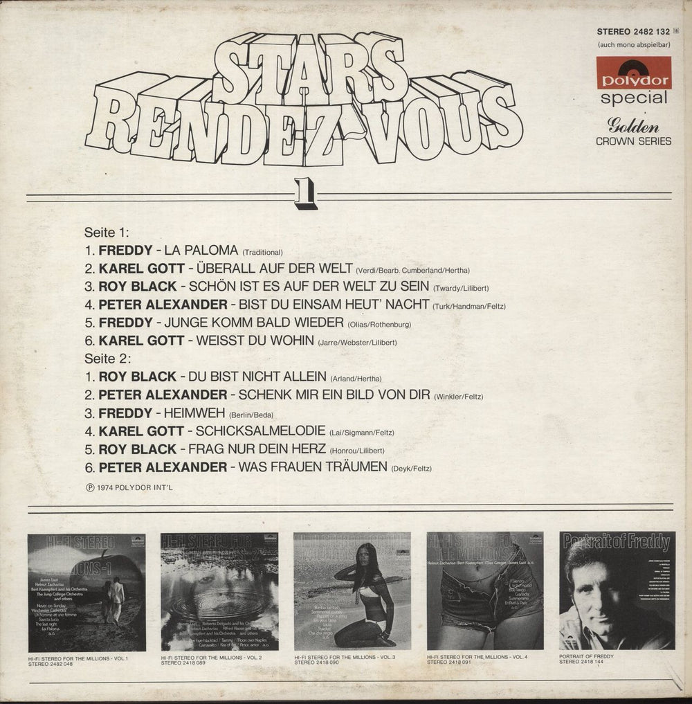 Various-60s & 70s Stars Rendez-Vous Belgian vinyl LP album (LP record)