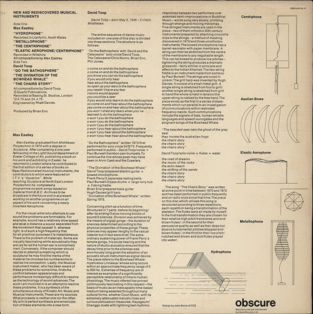 Various Artists New And Rediscovered Musical Instruments - 1st - VG UK vinyl LP album (LP record)