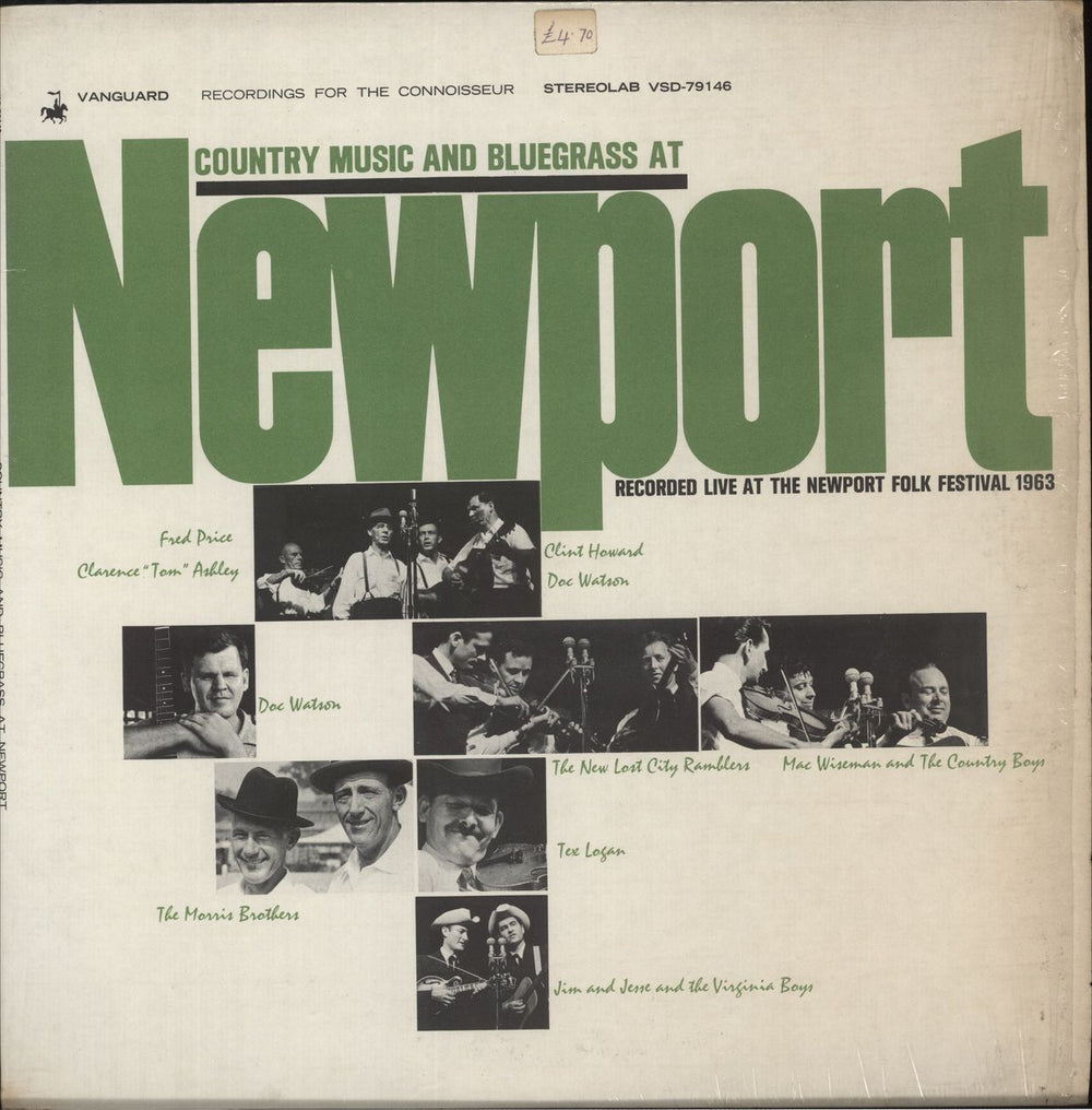 Various-Blues & Gospel Country Music And Bluegrass At Newport Canadian vinyl LP album (LP record) VSD-79146