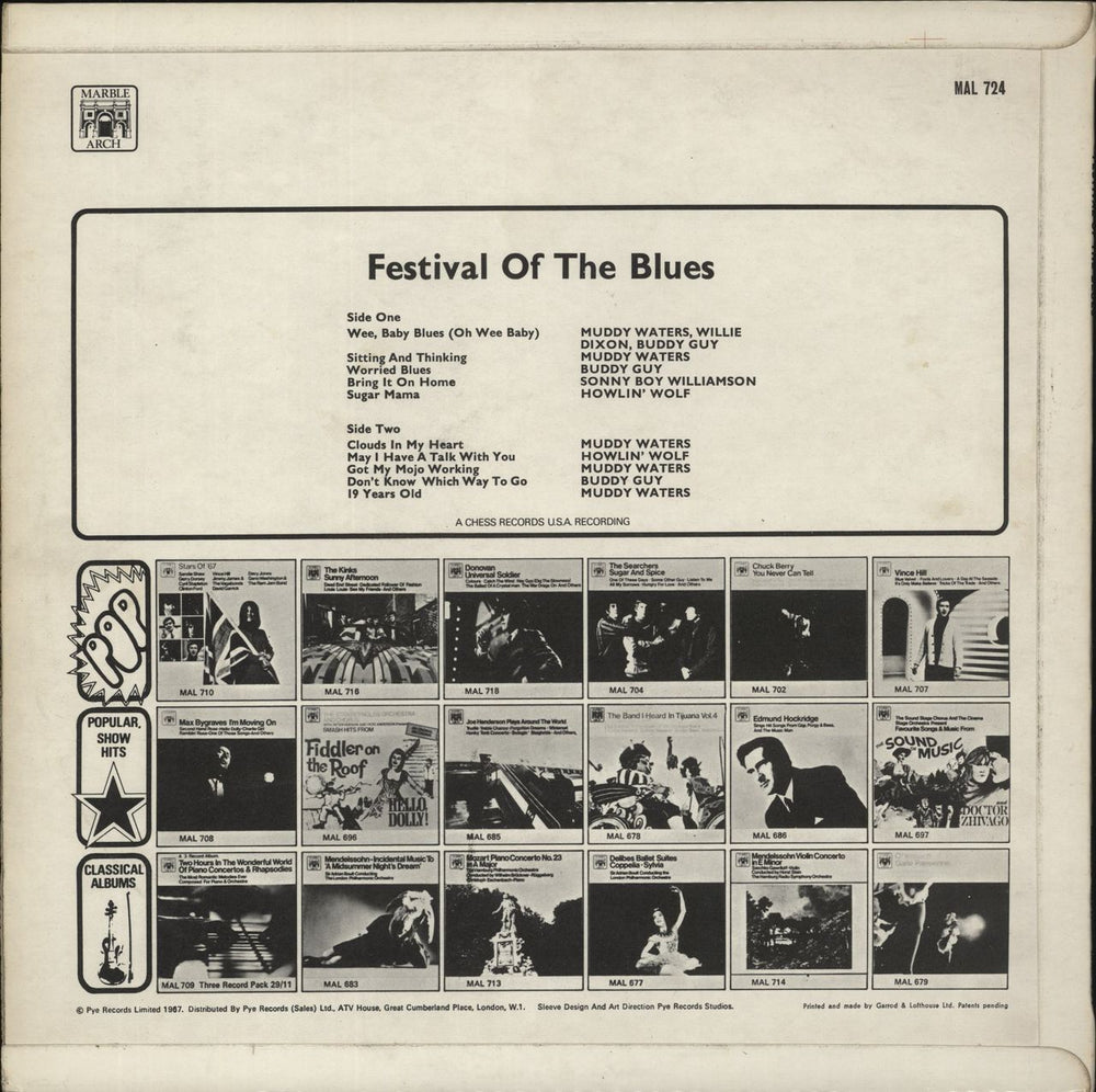 Various-Blues & Gospel Festival Of The Blues UK vinyl LP album (LP record)