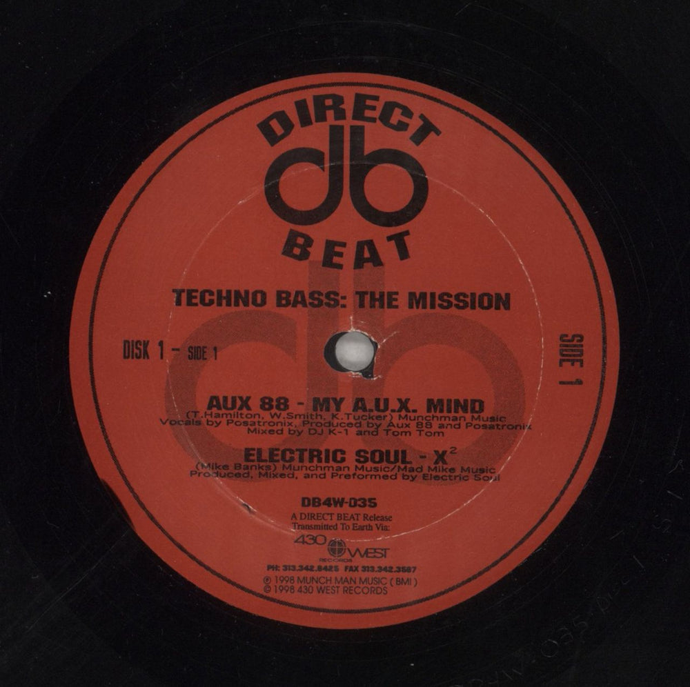 Various-Dance Techno Bass: The Mission US 2-LP vinyl record set (Double LP Album) D.V2LTE853537